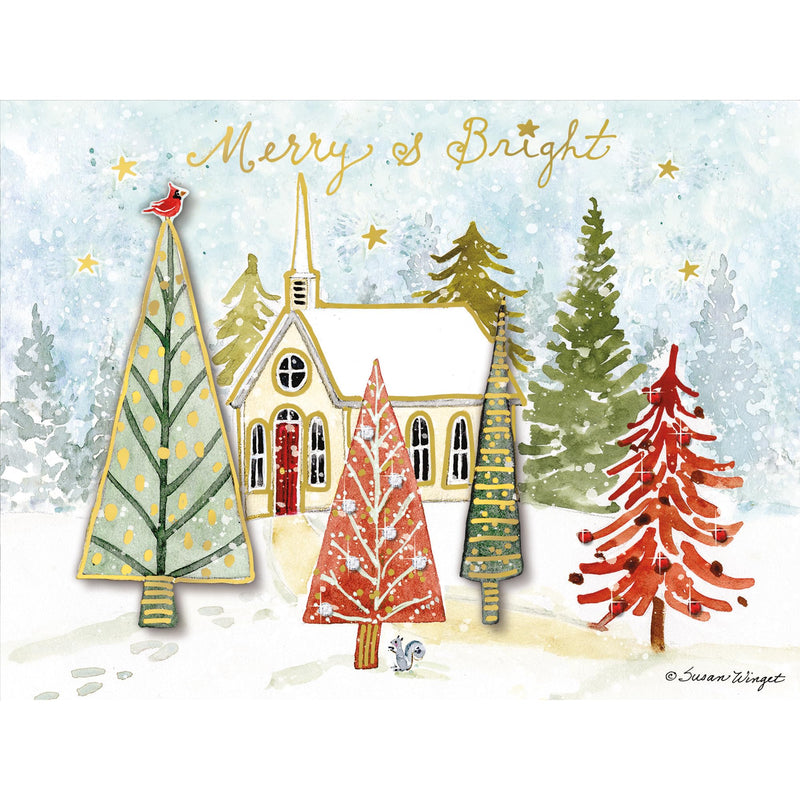 LANG Merry &amp; Bright Blessings Luxe Christmas Cards (1025108)