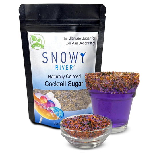Ultimate Baker Snowy River Halloween Cocktail Sugar - Kosher All Natural Halloween Cocktail Rimmer and Coffee Rimmer (Halloween, 4oz Bag)