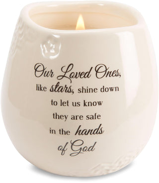 Pavilion Gift Company 19175 in Memory Loved Ones Shine Ceramic Soy Wax Candle