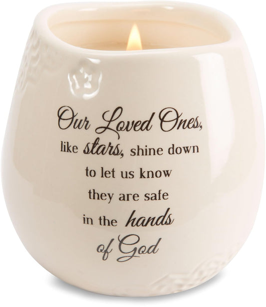 Pavilion Gift Company 19175 in Memory Loved Ones Shine Ceramic Soy Wax Candle