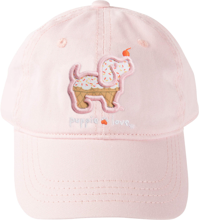 Pavilion Gift Company Ice Cream Dog-Pink Unisex Adjustable Snapback Baseball Hat-Puppie Love