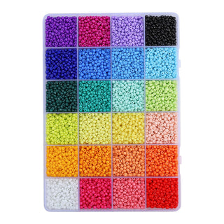 John Bead Craft Bead, 8/0, Vivid Rainbow