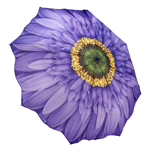 Galleria Purple Daisy Auto-Open/Close Extra Large Portable Rain Folding Umbrella