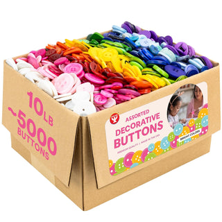 Hygloss Sewing Button, 10-Pounds, Bright Mix
