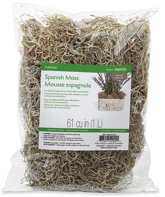 FloraCraft Spanish Moss 2 Ounce Natural