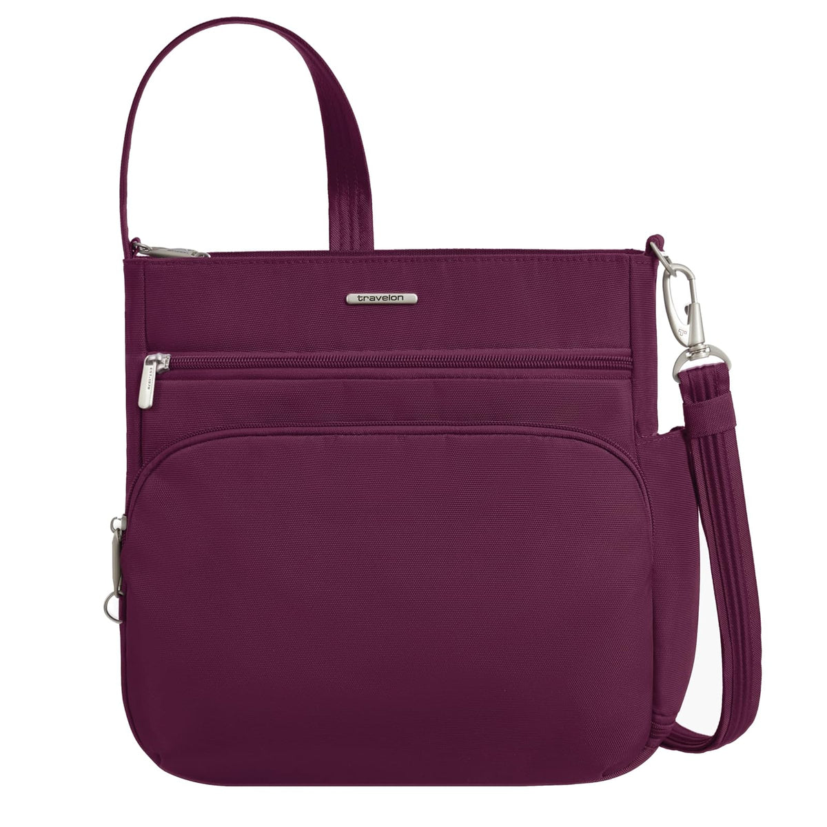 Travelon Handbag, 11.5"W x 11"H x 3.5"D, Burgundy