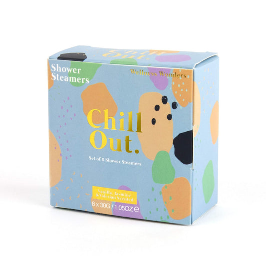 Gift Republic Wellness Wonders Shower Steamer Bombs - Chill Out (Vanilla, Jasmine & Valerian Scent)