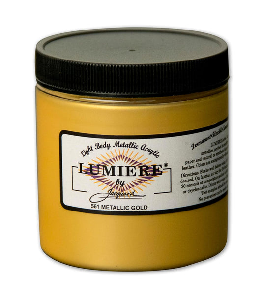 Jacquard Lumiere Fabric Color - 8 oz Jar - Metallic Gold