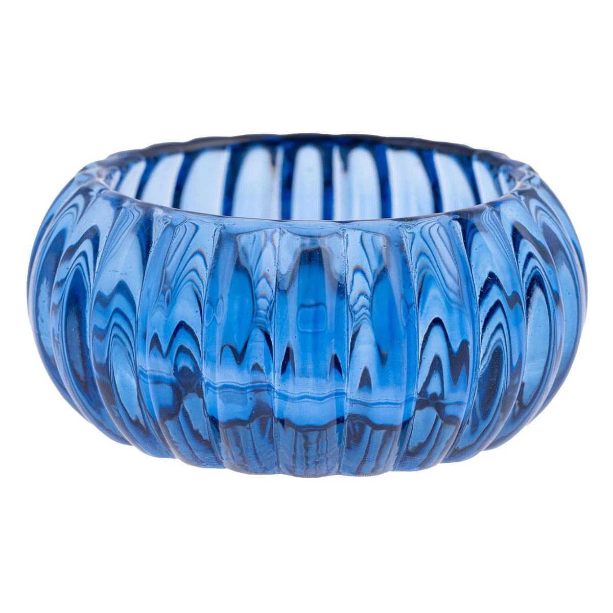 Karma Candle Holder, 3.25 inches, Cobalt