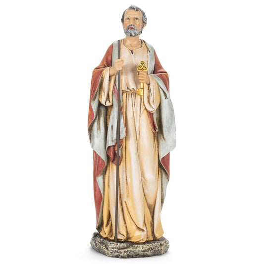 Roman Joseph's Studio Resin Saint St Peter with Keys of Heaven Figure Statue, 10 Inch