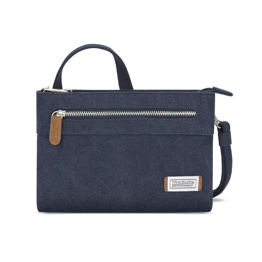 Travelon Women's Anti-Theft Heritage Small Crossbody Cross Body Bag, Indigo, One Size