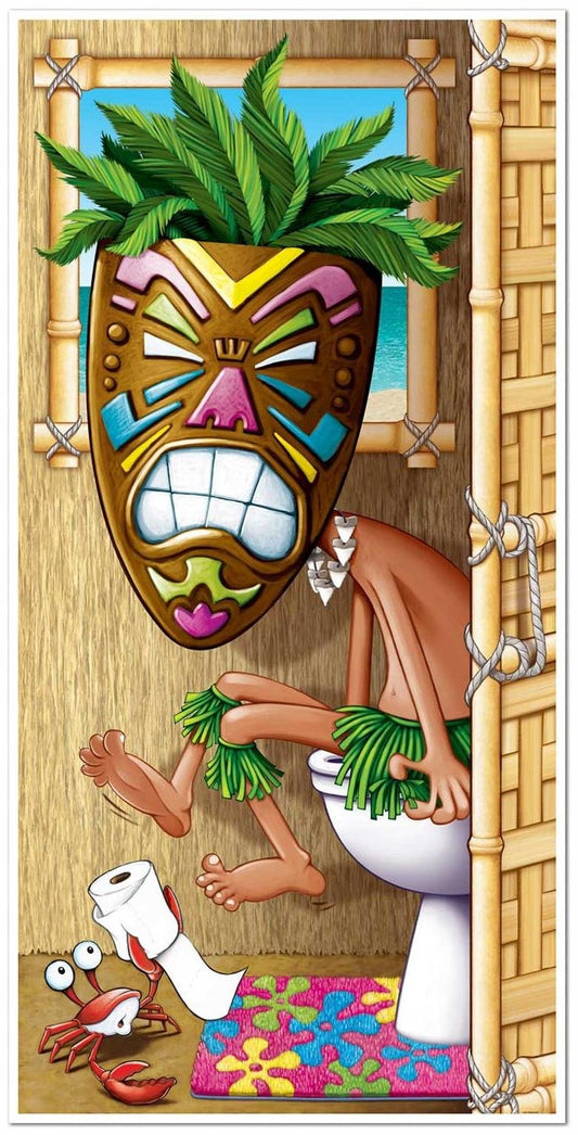 Beistle Tiki Man Restroom Door Cover Party Accessory (1 count) (1/Pkg)