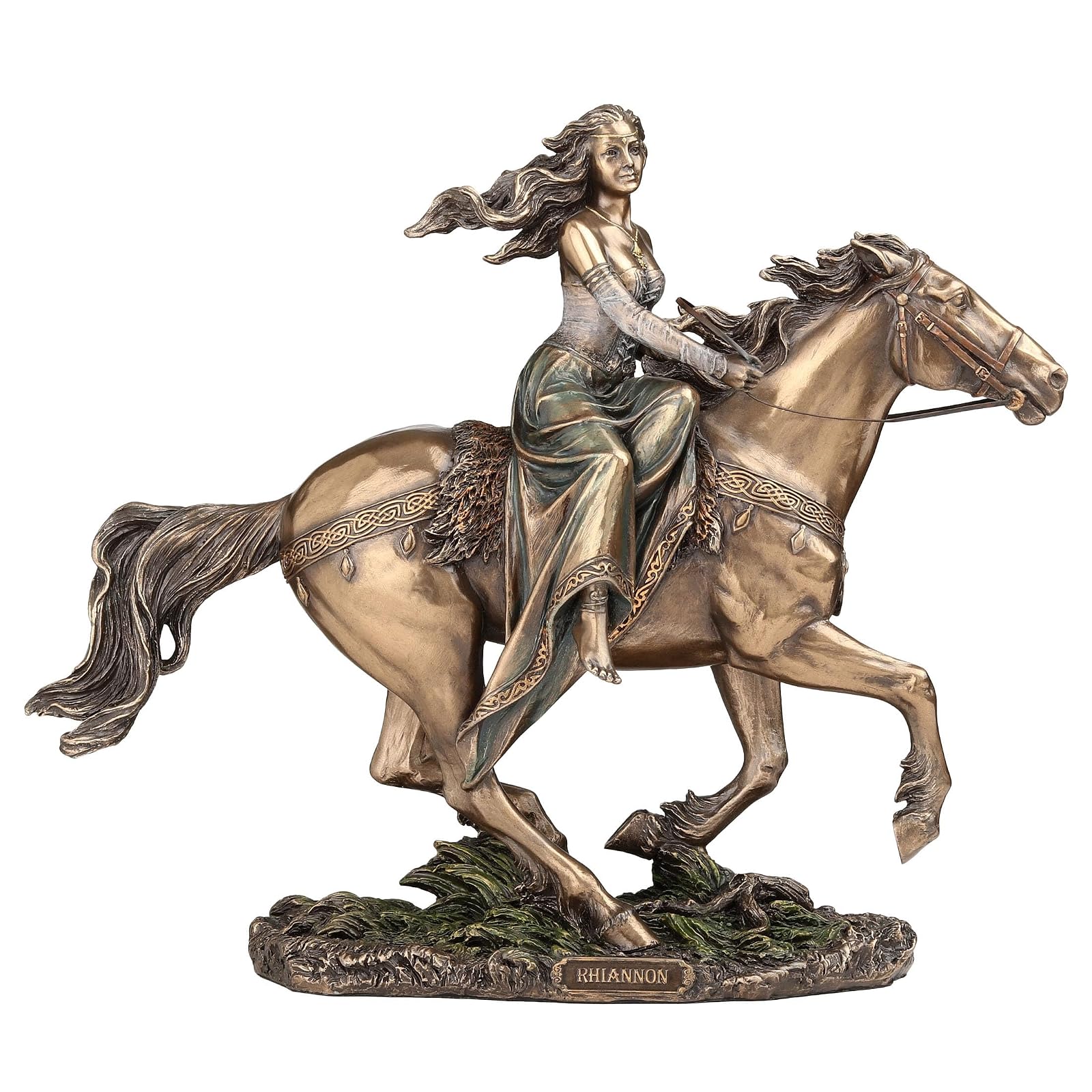 Unicorn Studio Rhiannon - Celtic Goddess on Horse Statue