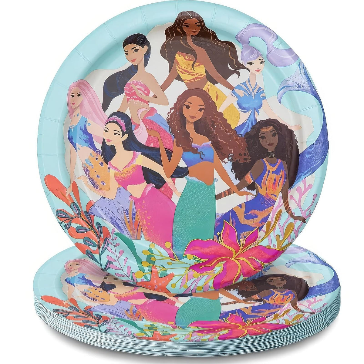 Unique Dishware Plate, 7", Multicolor