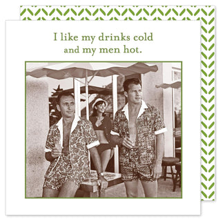 Shannon Martin Design Disposable Napkin, 5" x 5", Hot Men