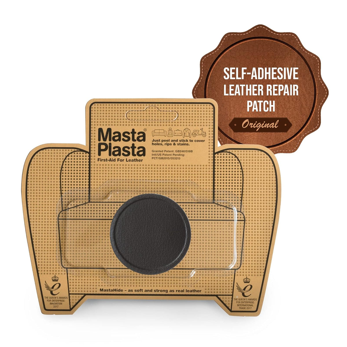 MASTAPLASTA Bonding Adhesives, 2-INCH CIRCLE, B Dark Brown Leather
