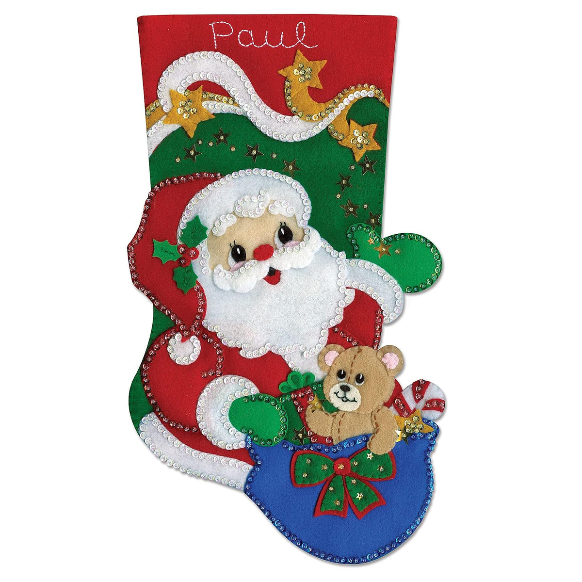 Design Works Crafts Art Craft Kit, 18", Starlight Santa