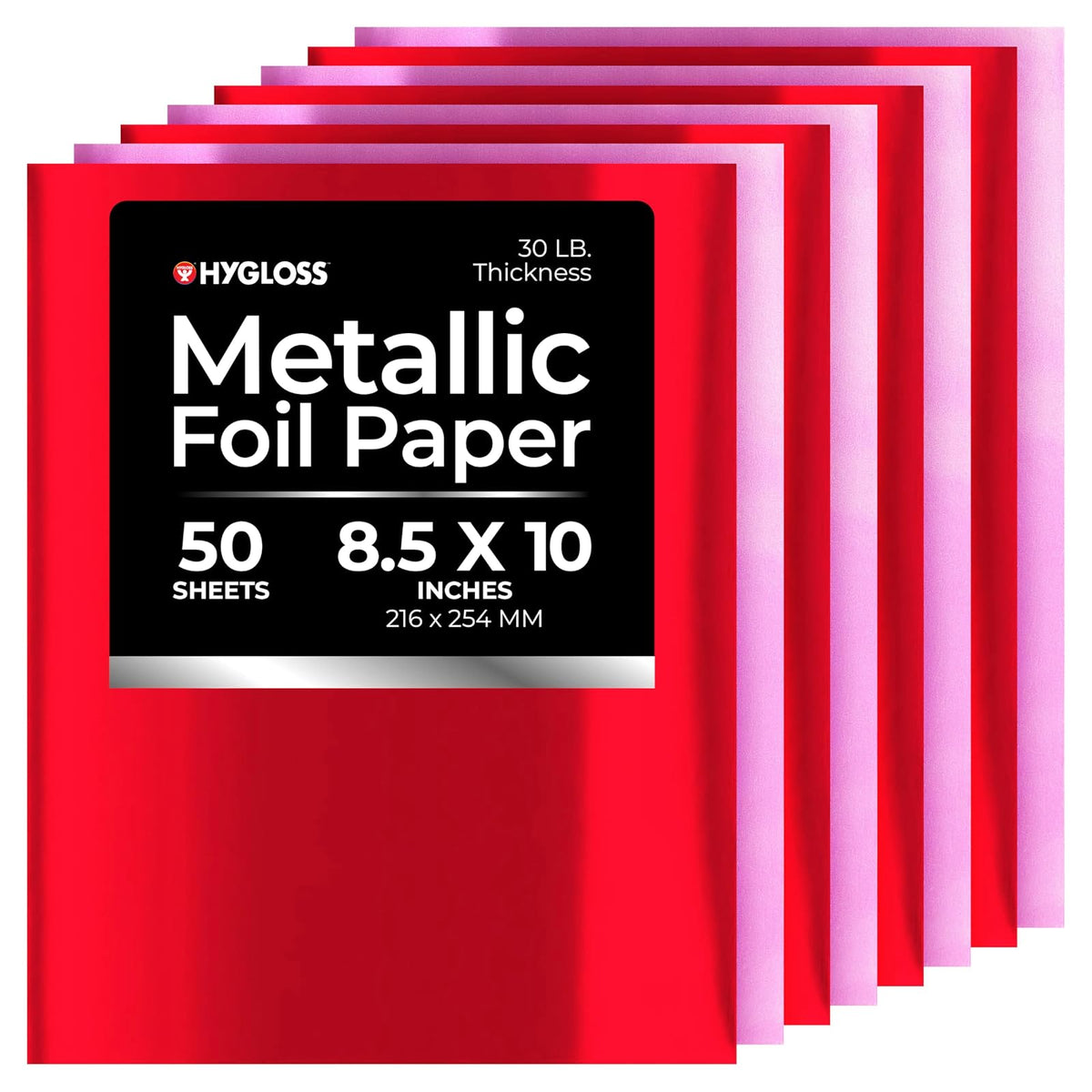 Hygloss Sheet Paper, 8.5" x 10", Pink and Red