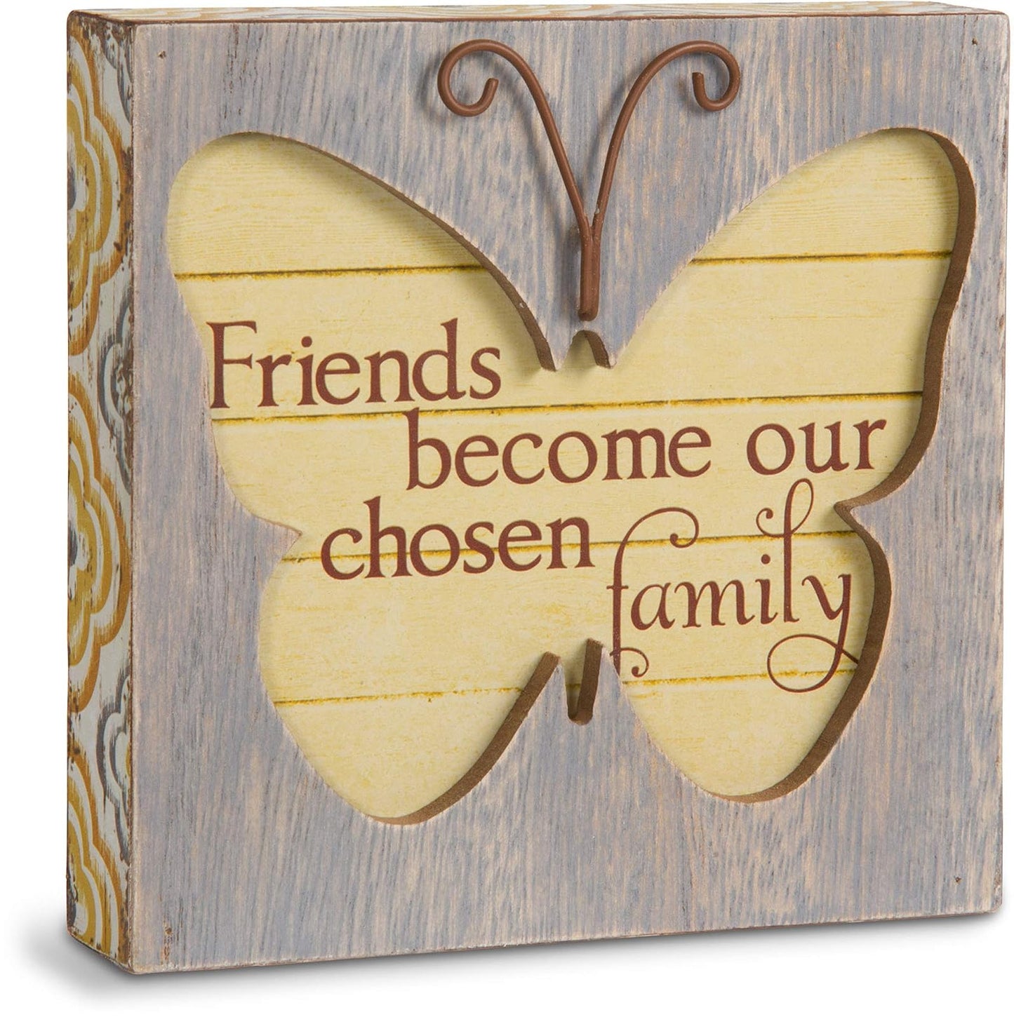 Pavilion Gift Company Simple Spirits 41085 Friend Butterfly Plaque 4-1/2