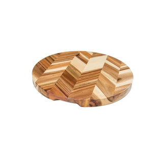 Lipper International Cutting Board, 14"L x 14"W, Acacia Herringbone