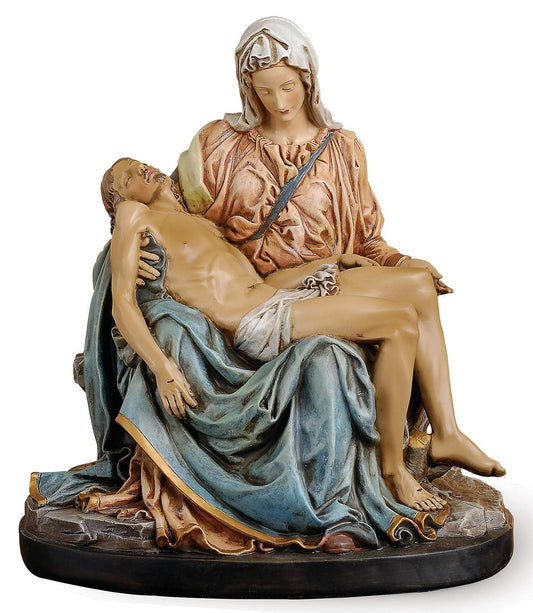 Renaissance Collection Joseph's Studio by Roman Exclusive Pieta Figure Colored Cross, 10-Inch
