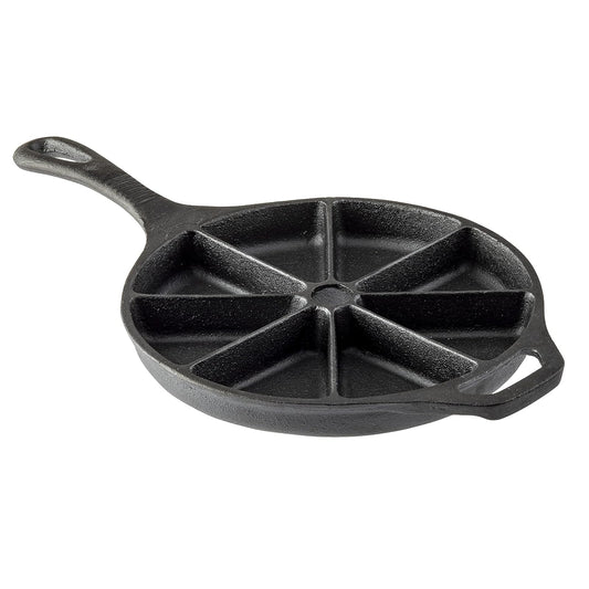 Tablecraft Round Corn Bread Skillet with Handle, Cast Iron, 8.75" dia x 15.625" (5.5" Handle)