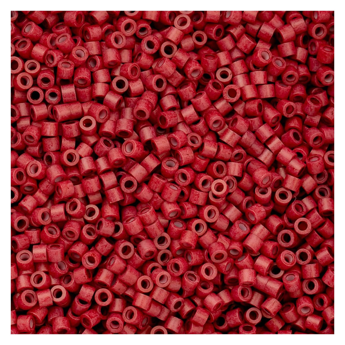 John Bead Craft Bead, Size 11, Opaque Red Matte