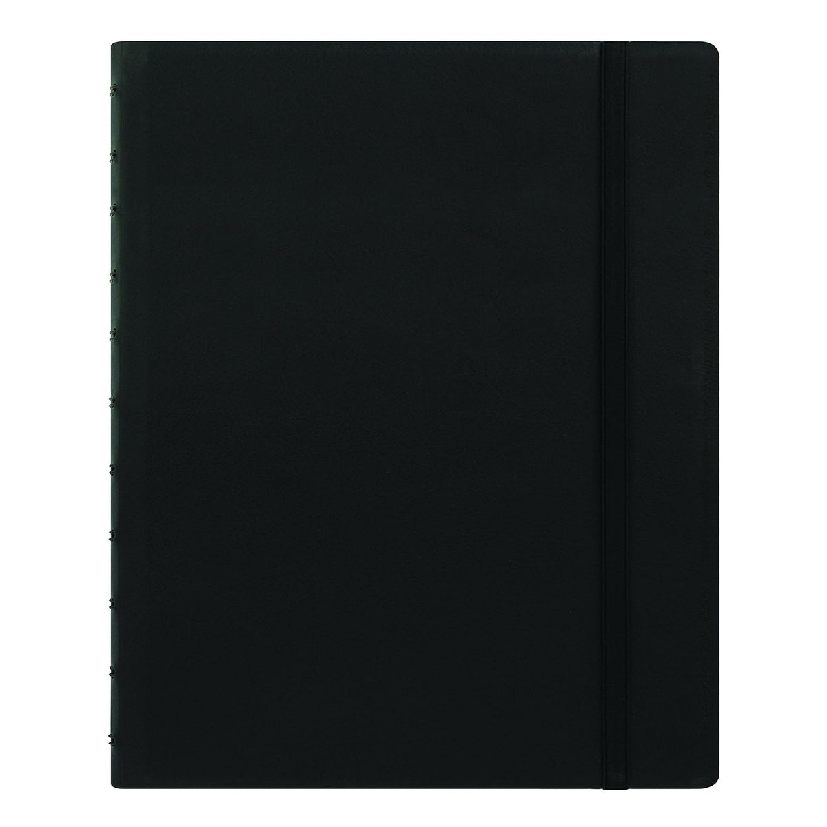 Rediform Filofax REFILLABLE NOTEBOOK CLASSIC, 10.8" x 8.5" Black - Elegant leather-look cover with moveable pages - Elastic closure, index, pocket and page marker (B115101U), Letter Size
