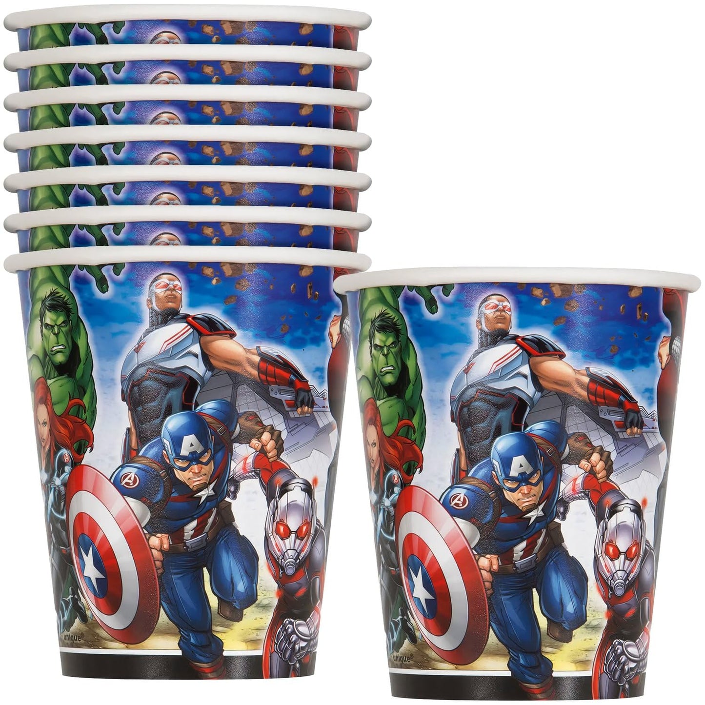 Unique Industries Unique Avengers Disposable Paper Cups, 8 Ct.