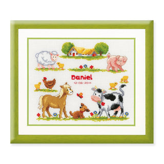 Vervaco Counted Cross Stitch Kit Farm Animals 10.8‚Ä≥ x 9.2‚Ä≥