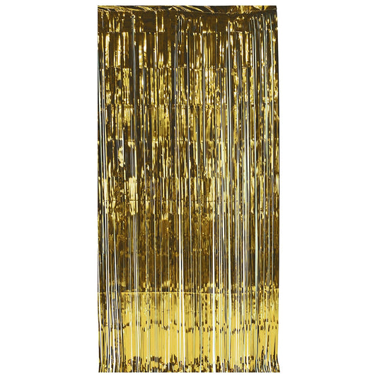 Beistle Curtain, 36"W x 96"L (Pack of 1), Gold