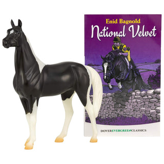 Breyer Horses Breyer Freedom Series National Velvet Horse and Book Set Book Series | 1:12 Scale Freedom Series Horse | Model #6180,Black and White