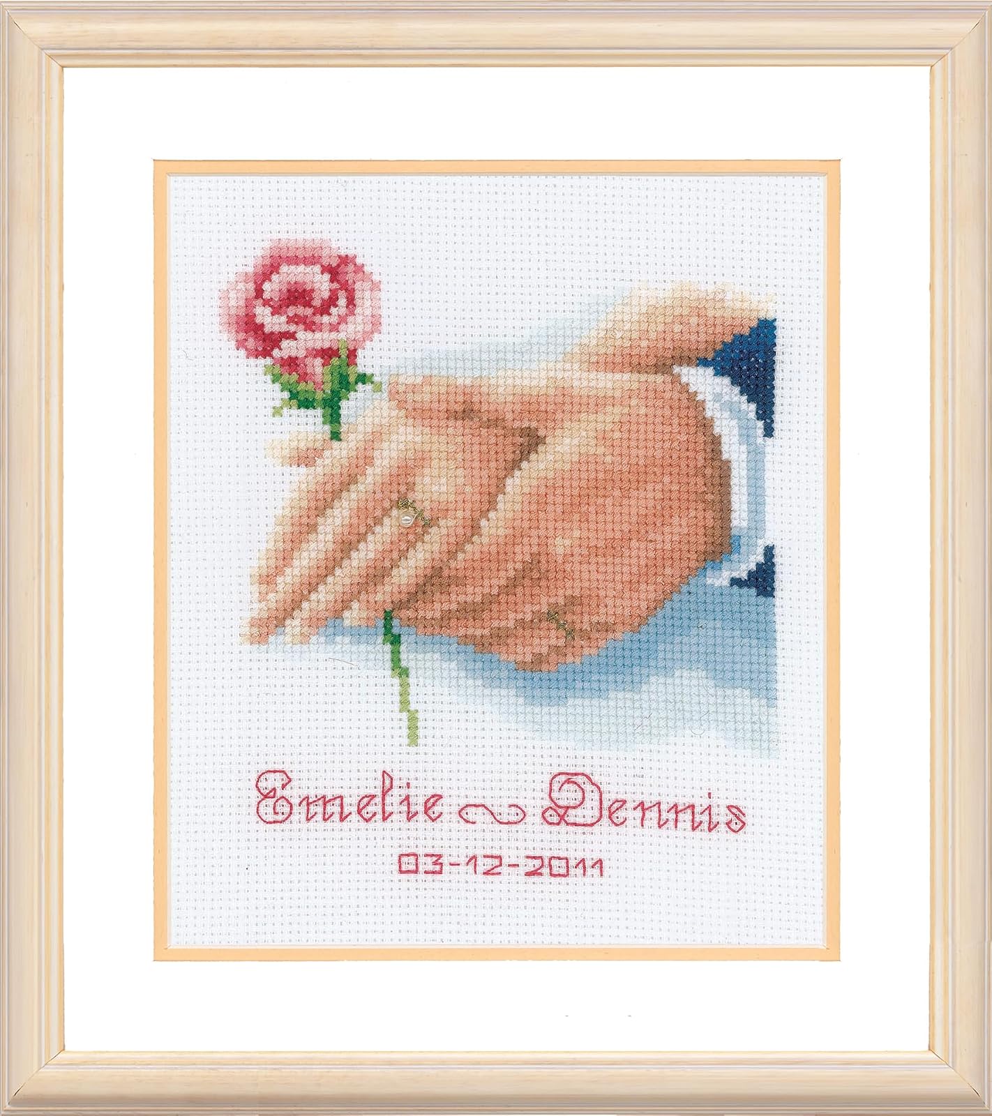 Vervaco Counted Cross Stitch Kit Wedding Ring 5.6" x 6.4"