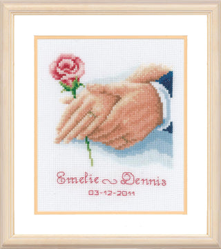 Vervaco Counted Cross Stitch Kit Wedding Ring 5.6" x 6.4"