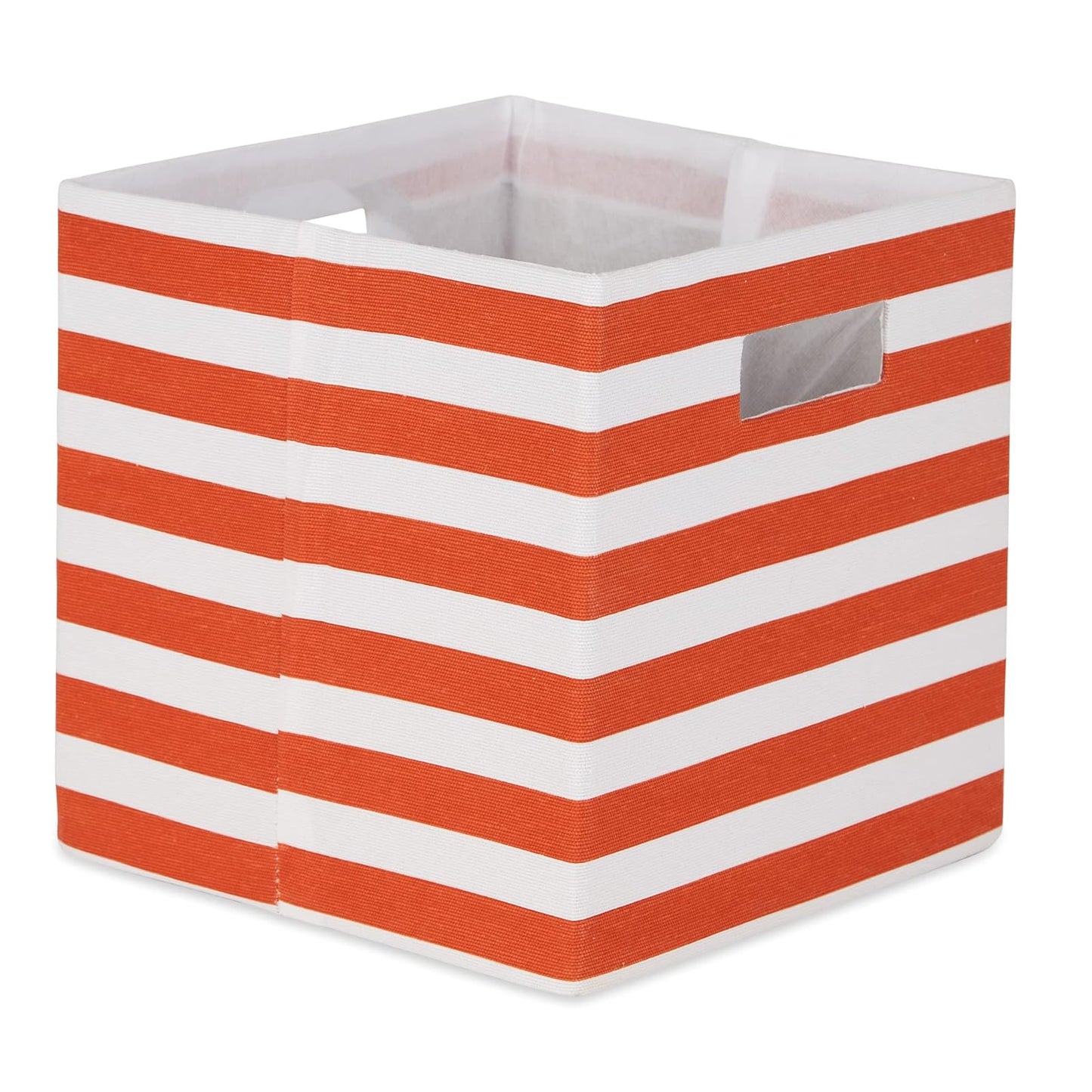 DII Design Polyester Cube Storage Collection Collapsible Hard Sided Bin, 13x13x13, Spice