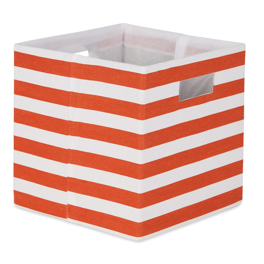 DII Design Polyester Cube Storage Collection Collapsible Hard Sided Bin, 13x13x13, Spice