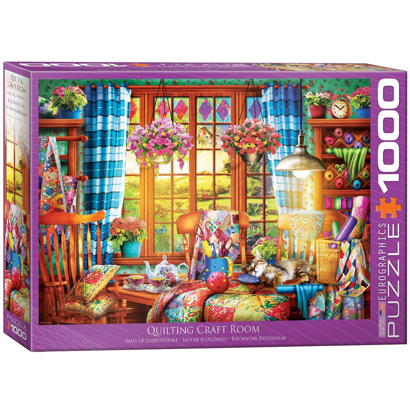 EuroGraphics (EURHR Patchwork Craft Room 1000Piece Puzzle 1000Piece Jigsaw Puzzle