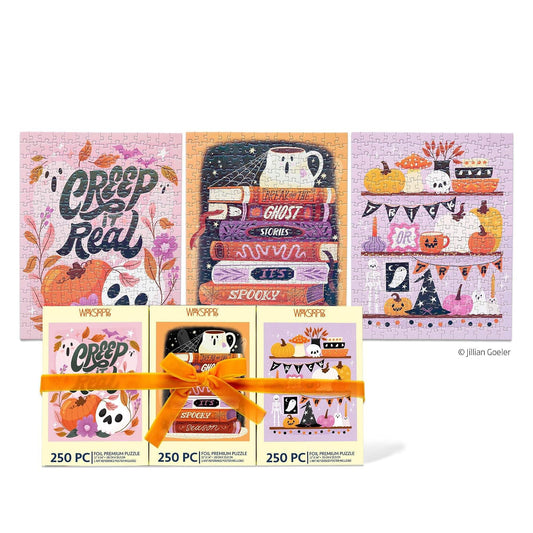 WerkShoppe Puzzles, 250 Piece, Gold Foil and Uv Holographic Shimmer