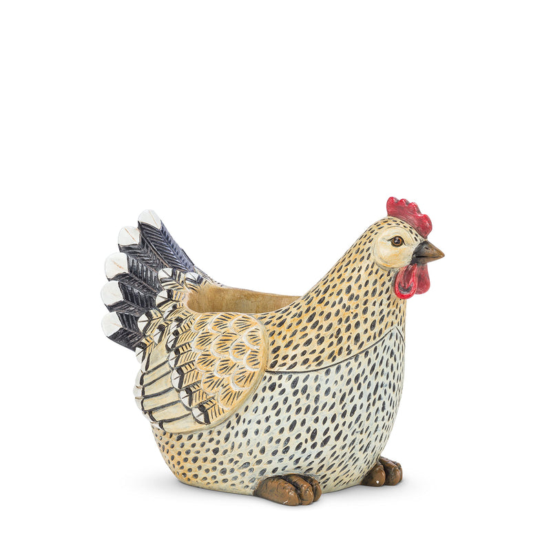 Abbott Collection 27-GALLO-720 Rooster Planter, Beige/Black