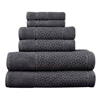 Classic Turkish Towels Towel, 6-Piece Towel Set, Grey