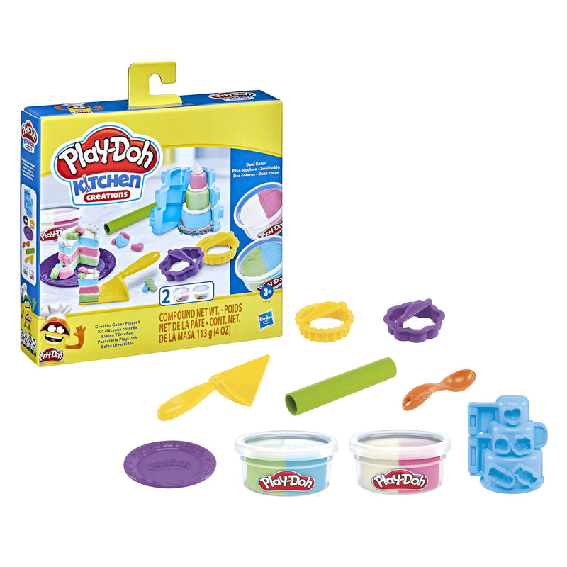 Play-Doh Kitchen Creations F4714 Small Tart Playset with 2 Tins, Multi