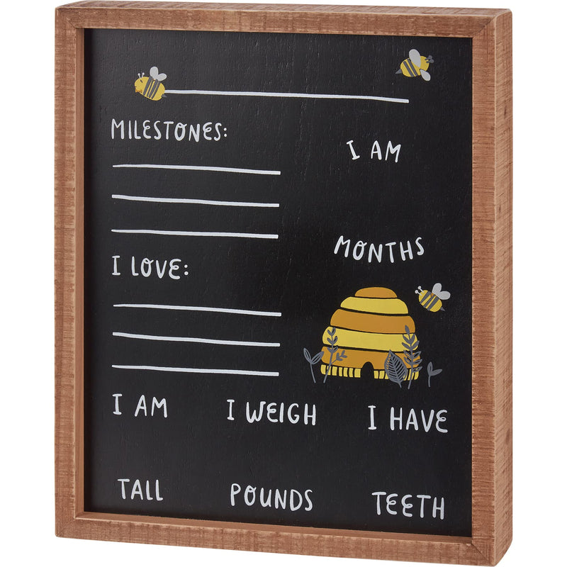Inset Milestone Sign - Bee