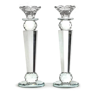 allgala Candle Holder, 2 PC (10"), Clear