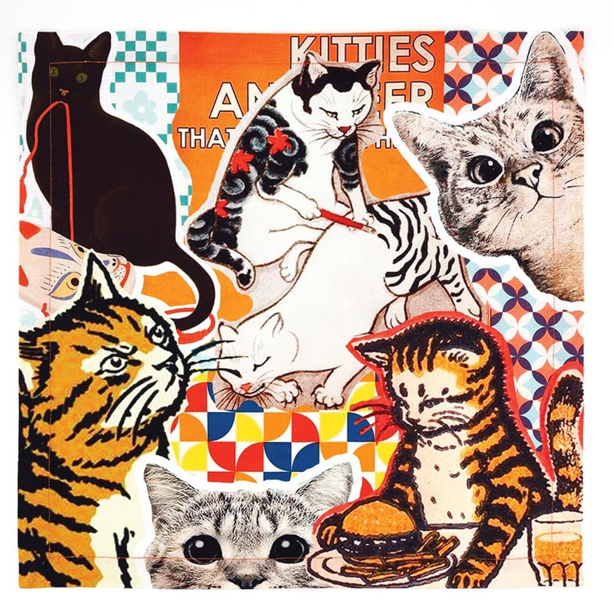 47th & Main Cloth Napkin, 18" x 18" (Set of 4), Cats
