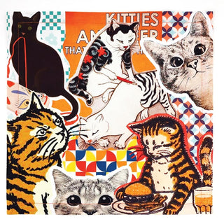 47th & Main Cloth Napkin, 18" x 18" (Set of 4), Cats