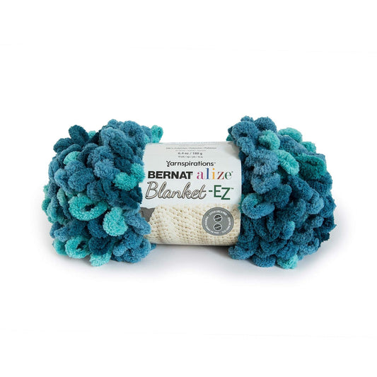Spinrite Yarns (CA) Bernat Alize Blanket-EZ Yarn, Seaport Teals
