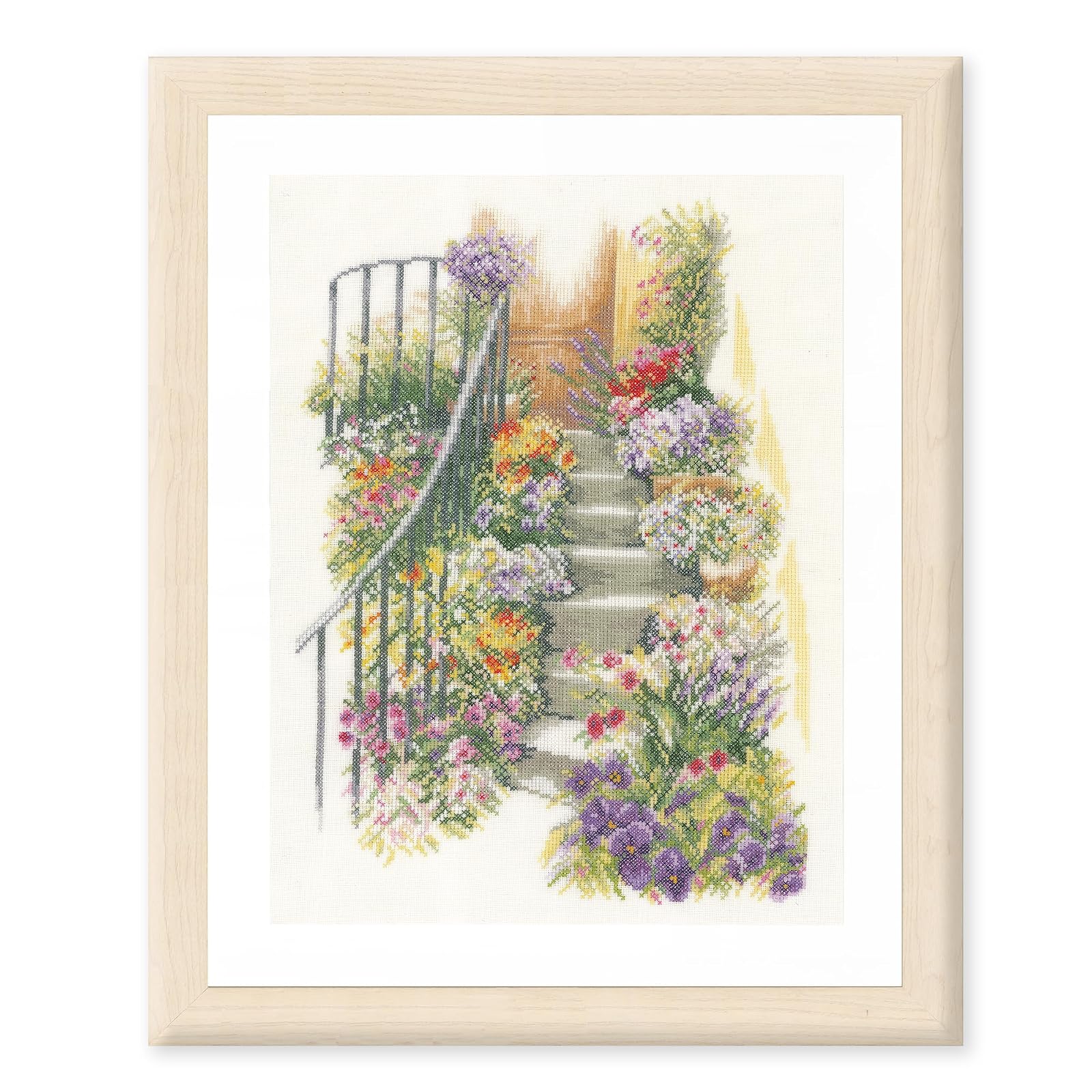 Vervaco Lanarte Counted Cross Stitch kit Flower Stairs