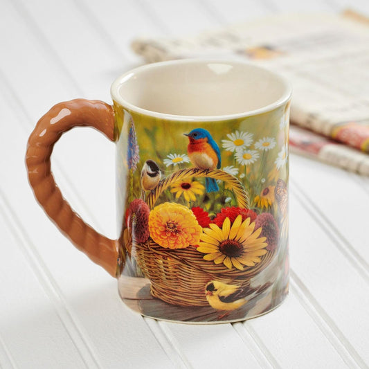 Wild Wings(WI) Ceramic Sculpted Mug 16 OZ Summer Bouquet