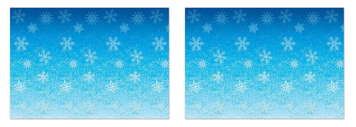 Beistle Snowflakes Backdrops 2 Piece, 4' x 30' Light Blue/White