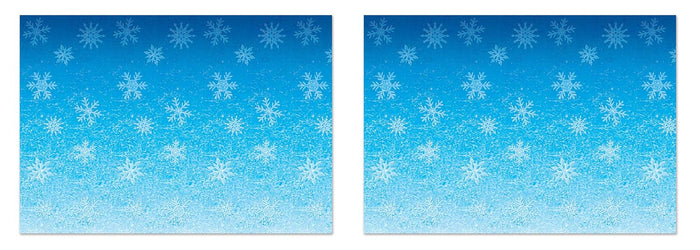 Beistle Snowflakes Backdrops 2 Piece, 4' x 30' Light Blue/White